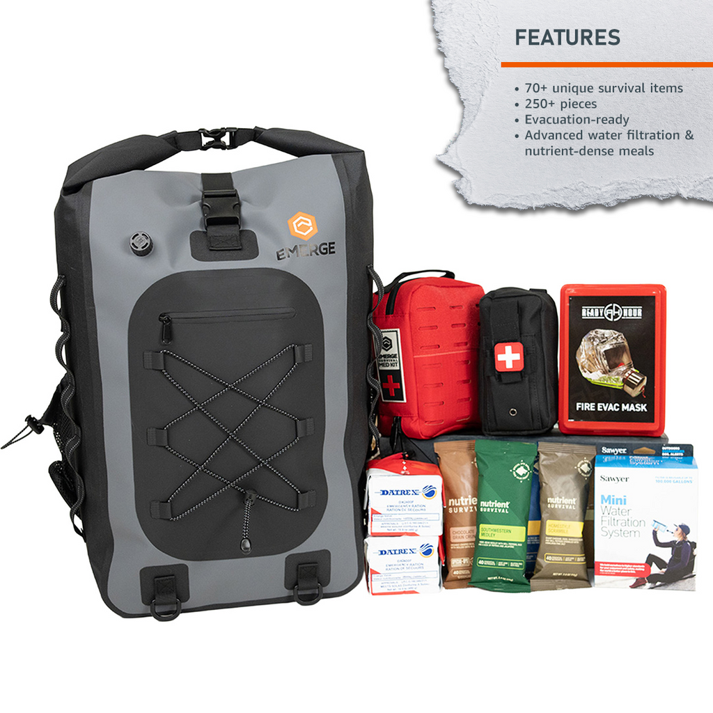 Emerge Evacuation Bag, Extended Displacement Survival Kit