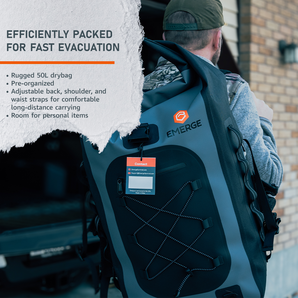 Emerge Evacuation Bag, Extended Displacement Survival Kit