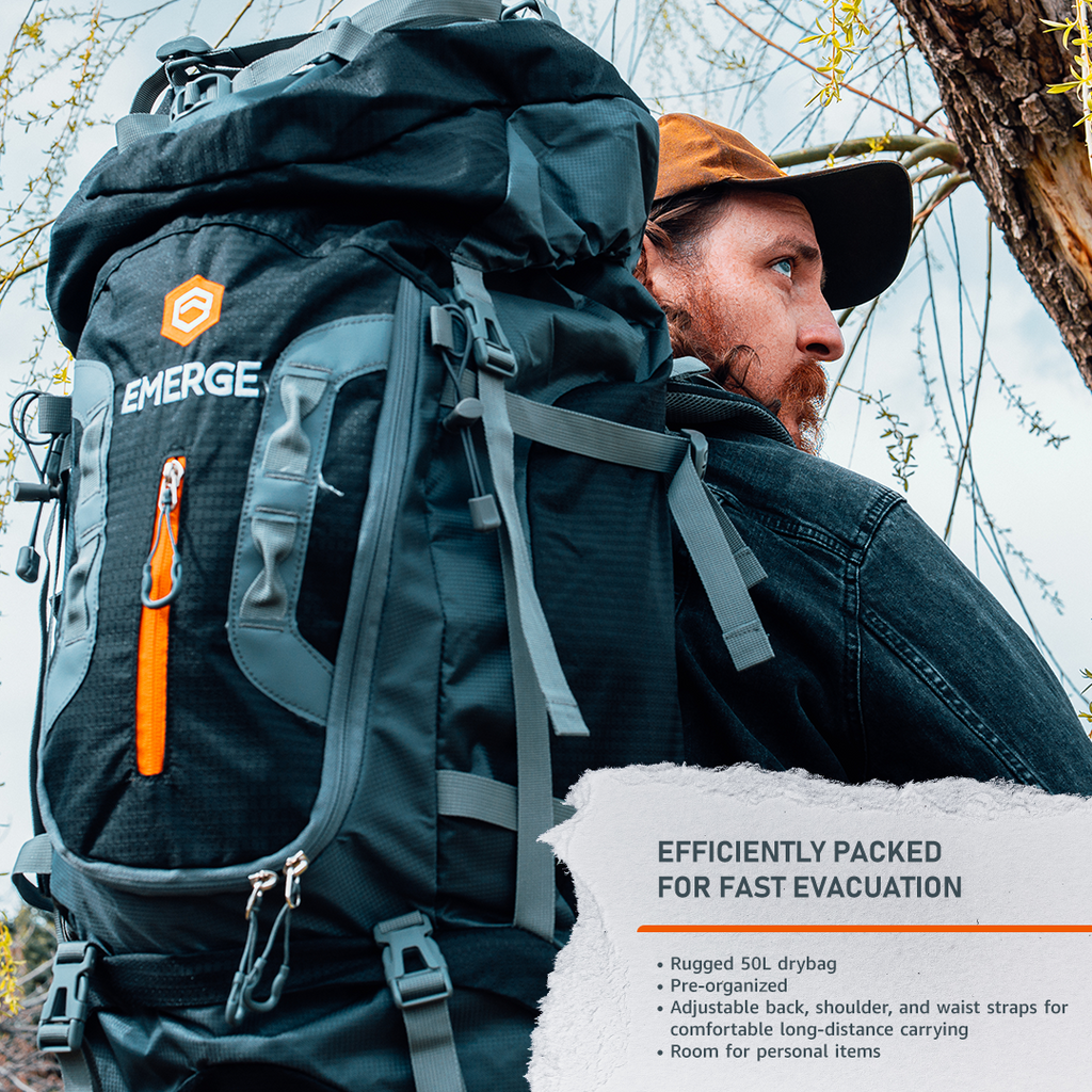 Emerge Evacuation Pro Bag, Long-Distance Survival for Extreme Conditions