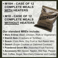 MRE Star Standard Case, 12 Full Meals, No Heater Included