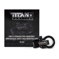 Stainless Steel Bow Shackles, Black 5-Pack, 1600 lb Tensile Strength